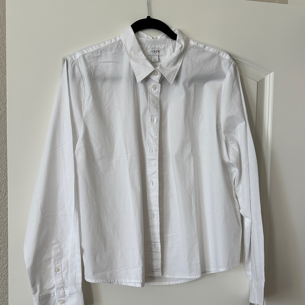 J. Crew Crisp White Collared Shirt